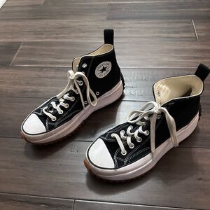 Converse Black and White Platform Sneakers
